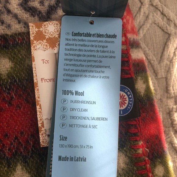 Icewear Icelandic Wool (Bergrós) Throw Blanket 51"x 75" Reversible - Picture 4 of 10